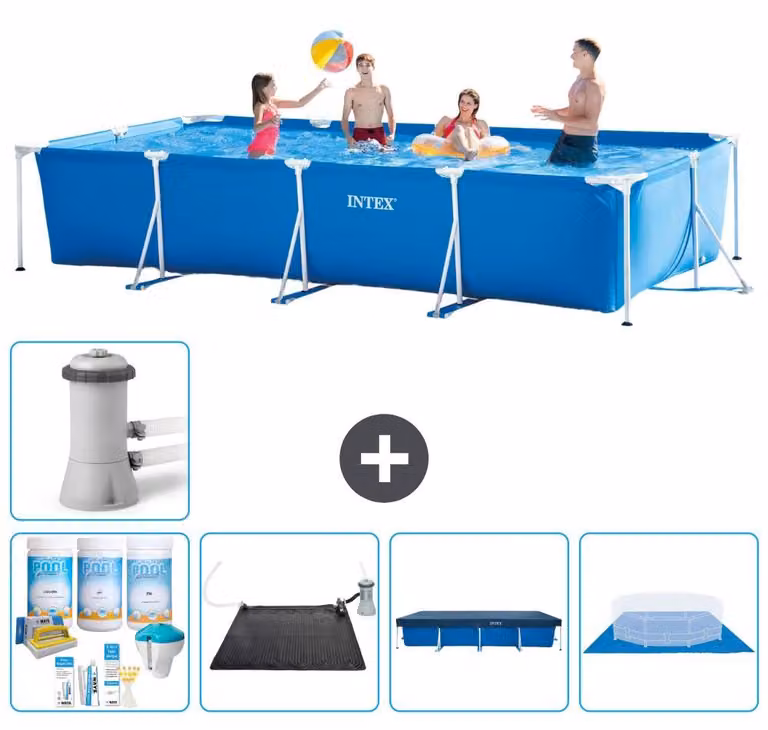 Piscina fuori terra rettangolare - 450x220x84 cm - composta da 6 elementi - modello S21131