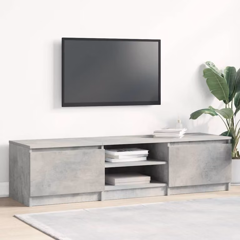 vidaXL Mobile Porta TV Grigio, Design in Legno e MDF per Soggiorno, L 140 x P 40 x H 35,5 cm