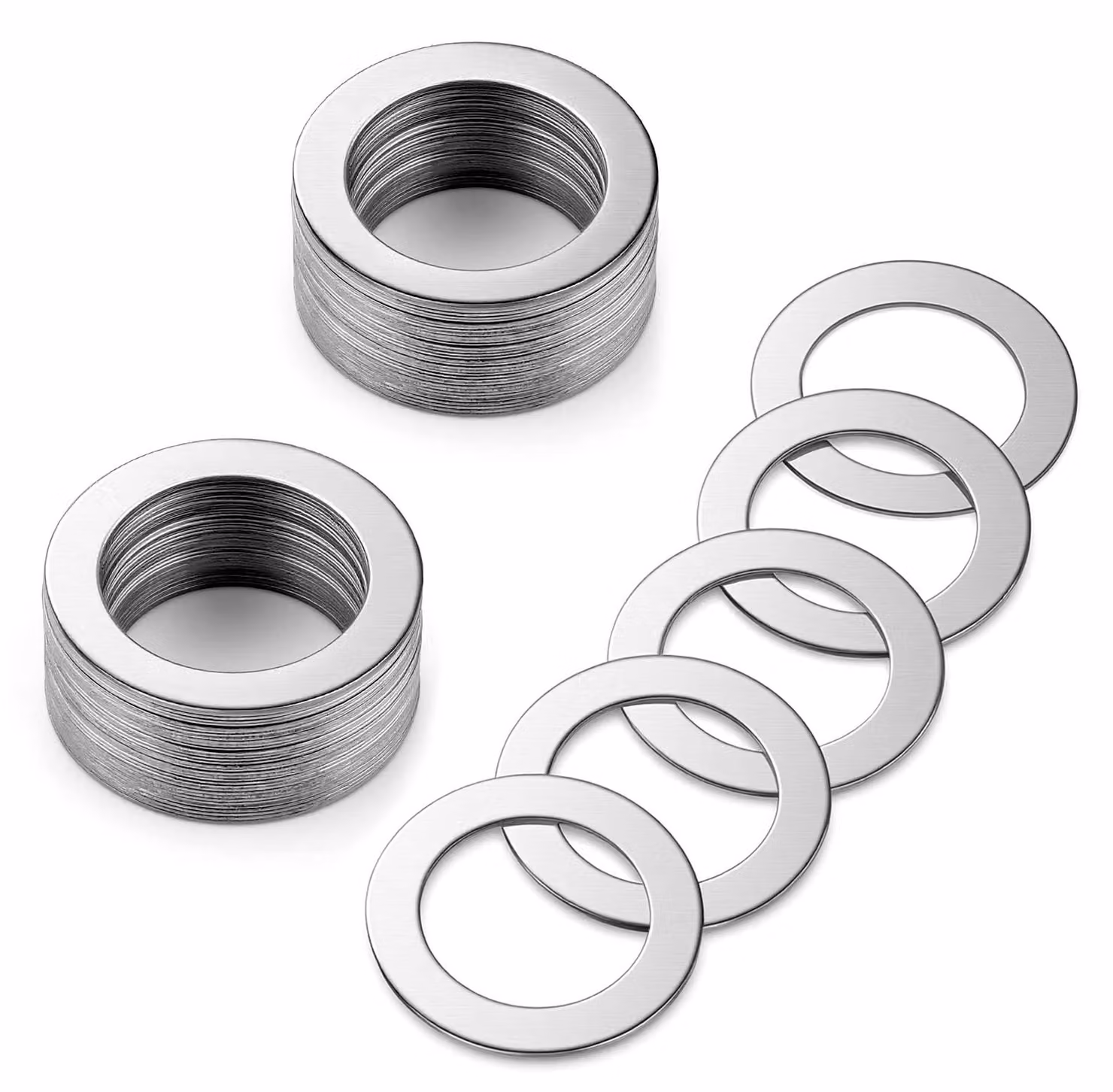 100 rondelle ultrasottili M8 x 14 x 0,2 mm, acciaio inossidabile 304