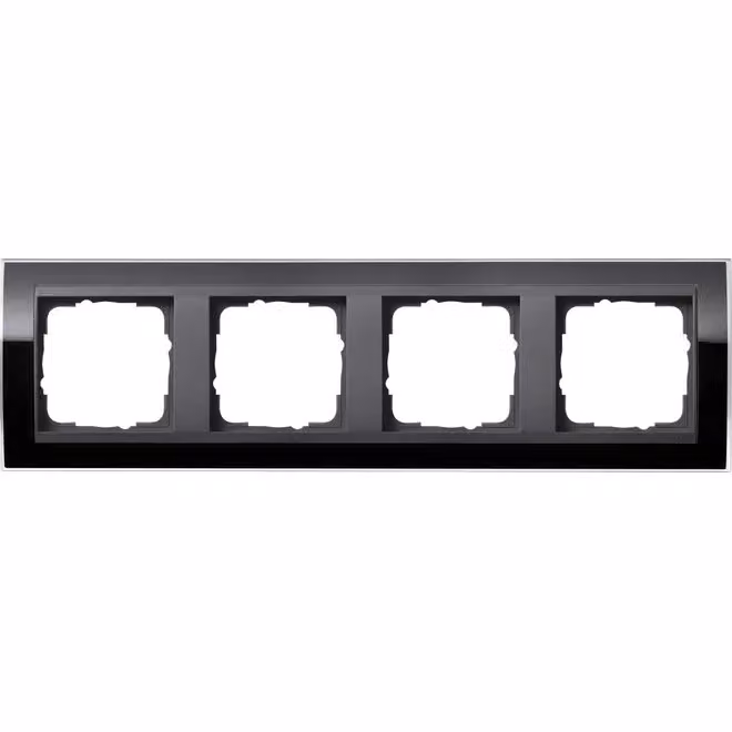 Gira telaio di copertura 4-gang chiaro nero 0214738