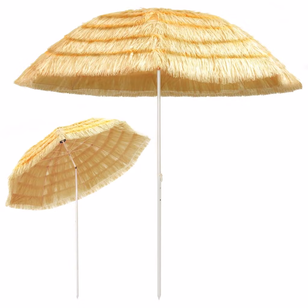 vidaXL Ombrellone natura 300 cm stile hawaiano