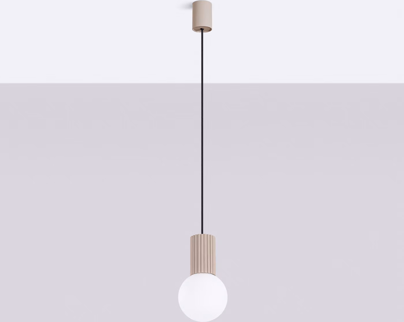Lampada a sospensione SFERA taupe-bianca 1xG9x8W in alluminio, dimensioni: 120x12x12 cm, IP20, Pure Lume