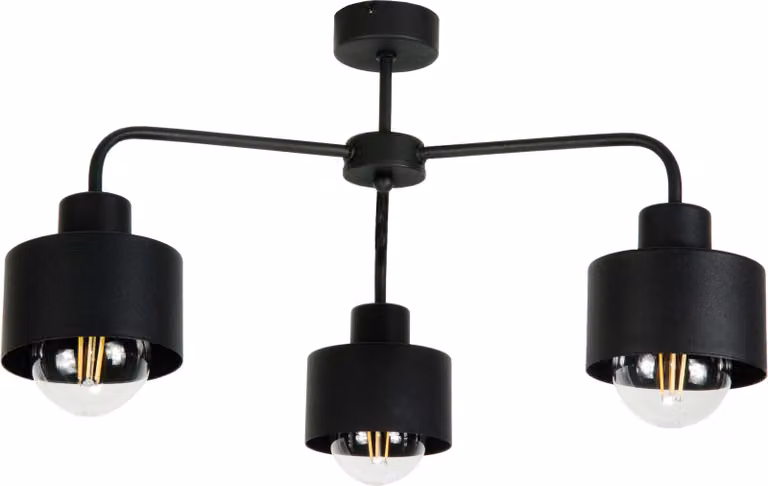 Plafone industriale in stile loft, nero, HIGS 14-202