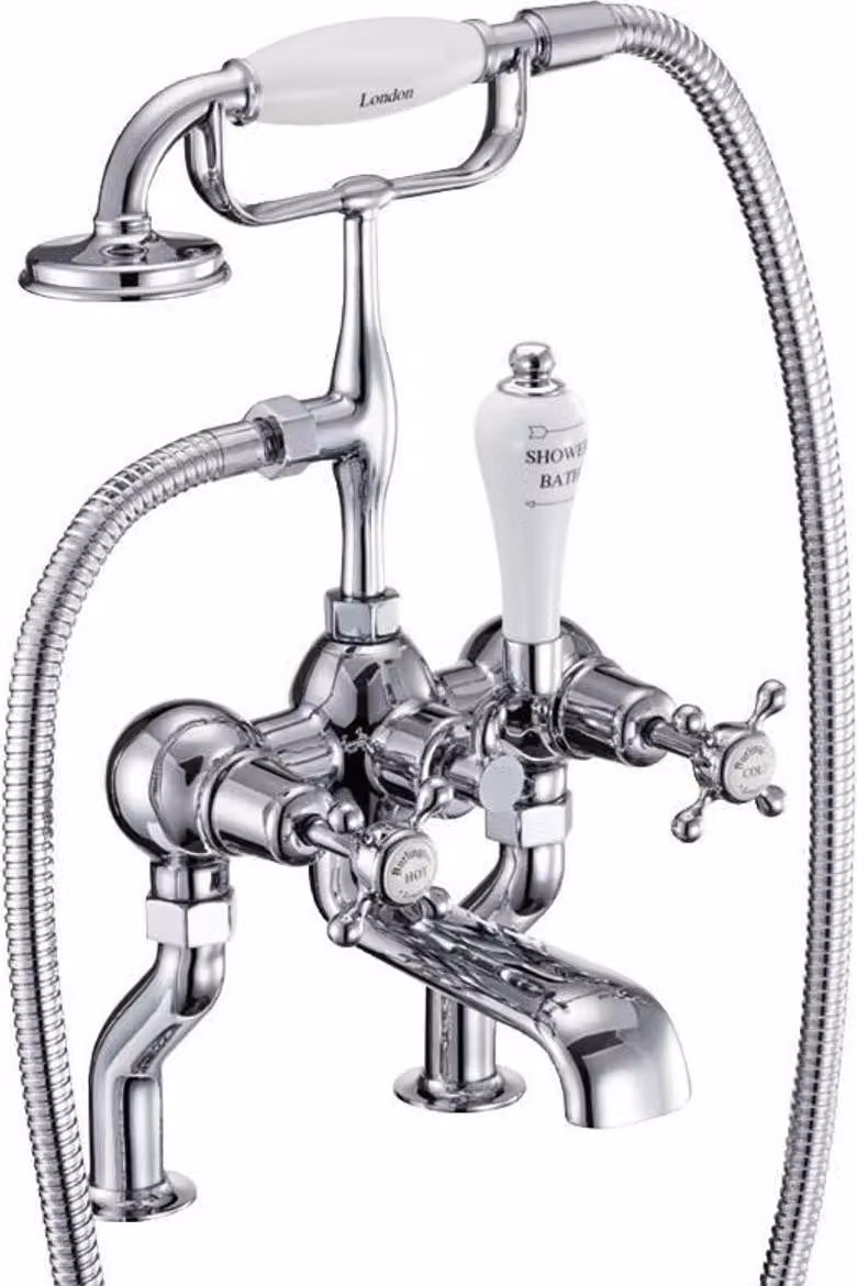 Rubinetto per vasca da bagno con doccia Casa Padrino - Accessori per il bagno nostalgici in stile antico Liberty
