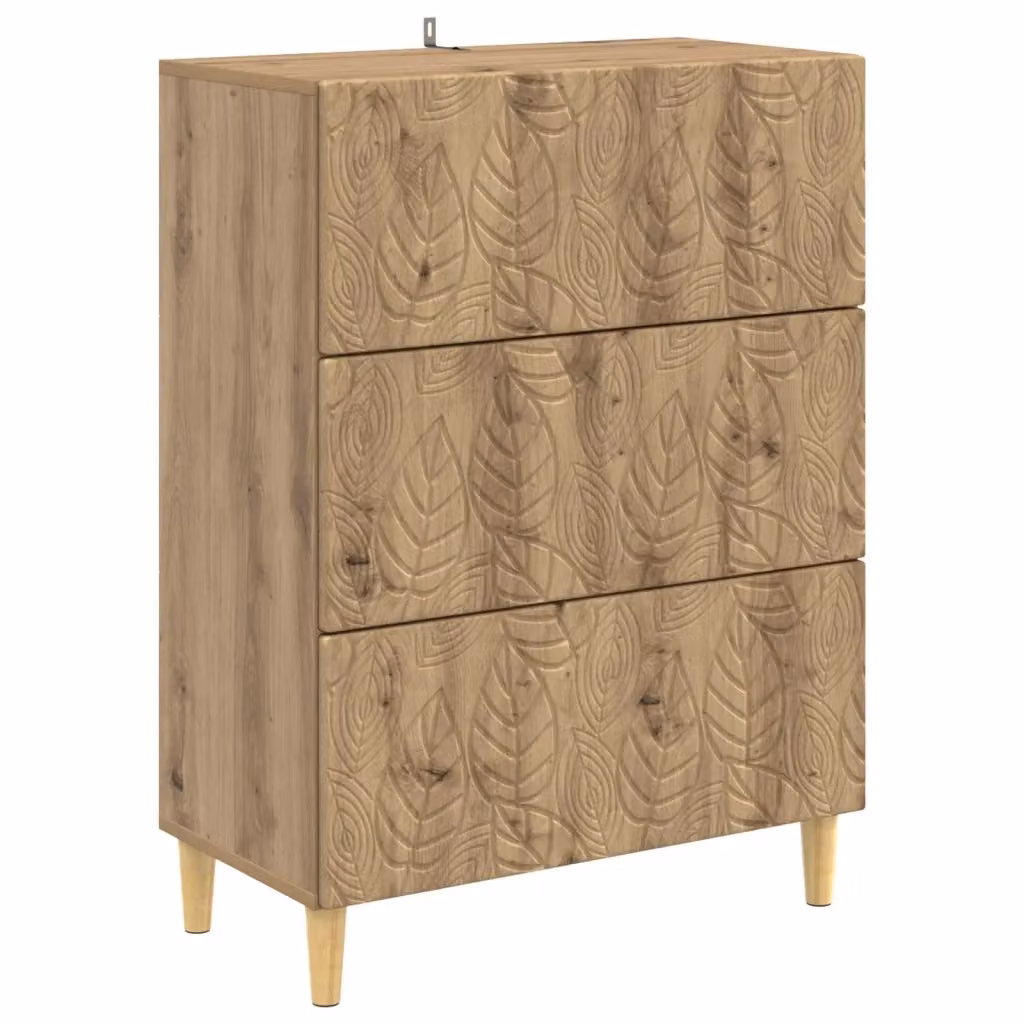 Mobile con 5 Cassetti vidaXL in Legno MDF Marrone L: 66 cm, P: 34,5 cm, H: 90 cm – 2