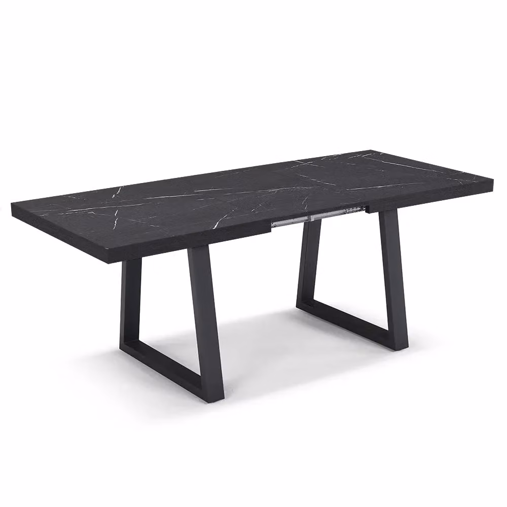 Tavolo da pranzo allungabile Redokasa modello GOYA nero con top in melaminico e struttura in metallo per cucina e soggiorno L/P: 160 x 90 cm, estensibile fino a 260 cm – 2
