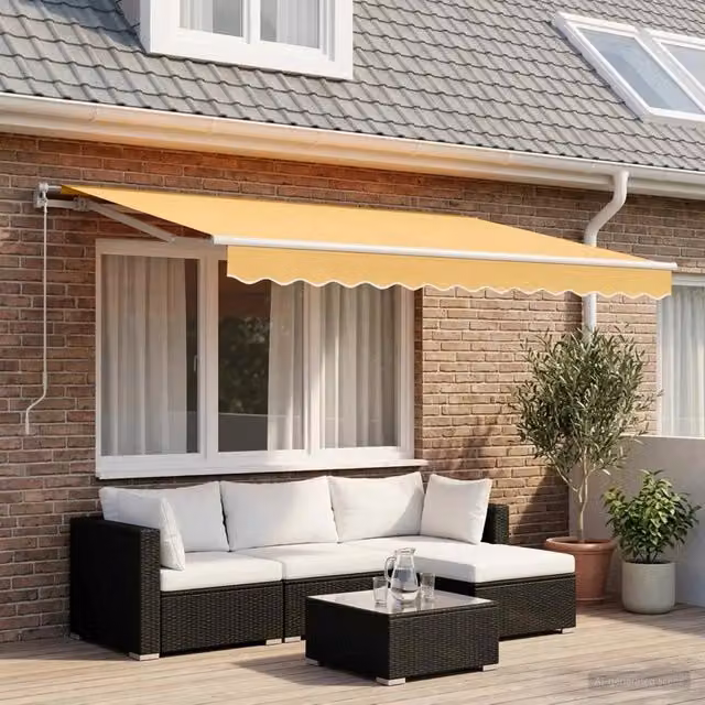 Tenda retrattile Sabbia 450 × 350 cm Poliestere e Alluminio 3426268