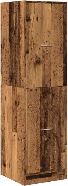 Mobiletto da farmacia vintage HELLOSHOP26 in legno composito con finitura effetto legno anticato marrone, L/P/H: 40 x 41 x 144,5 cm – 1