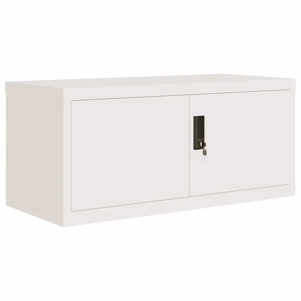 Armadio Classificatore vidaXL Bianco in Metallo con Serratura L/P/H: 90 x 40 x 40 cm – 2