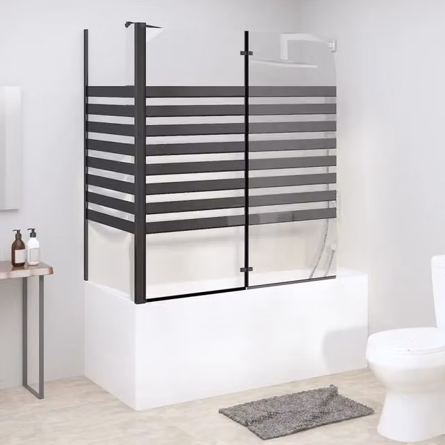 Box Doccia a Strisce 120x68x130 cm in Vetro Temperato 151863