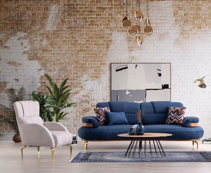 Moderne Sofagarnitur 3+3 Großzügige Wohnbereiche Höchster Komfort und Stil