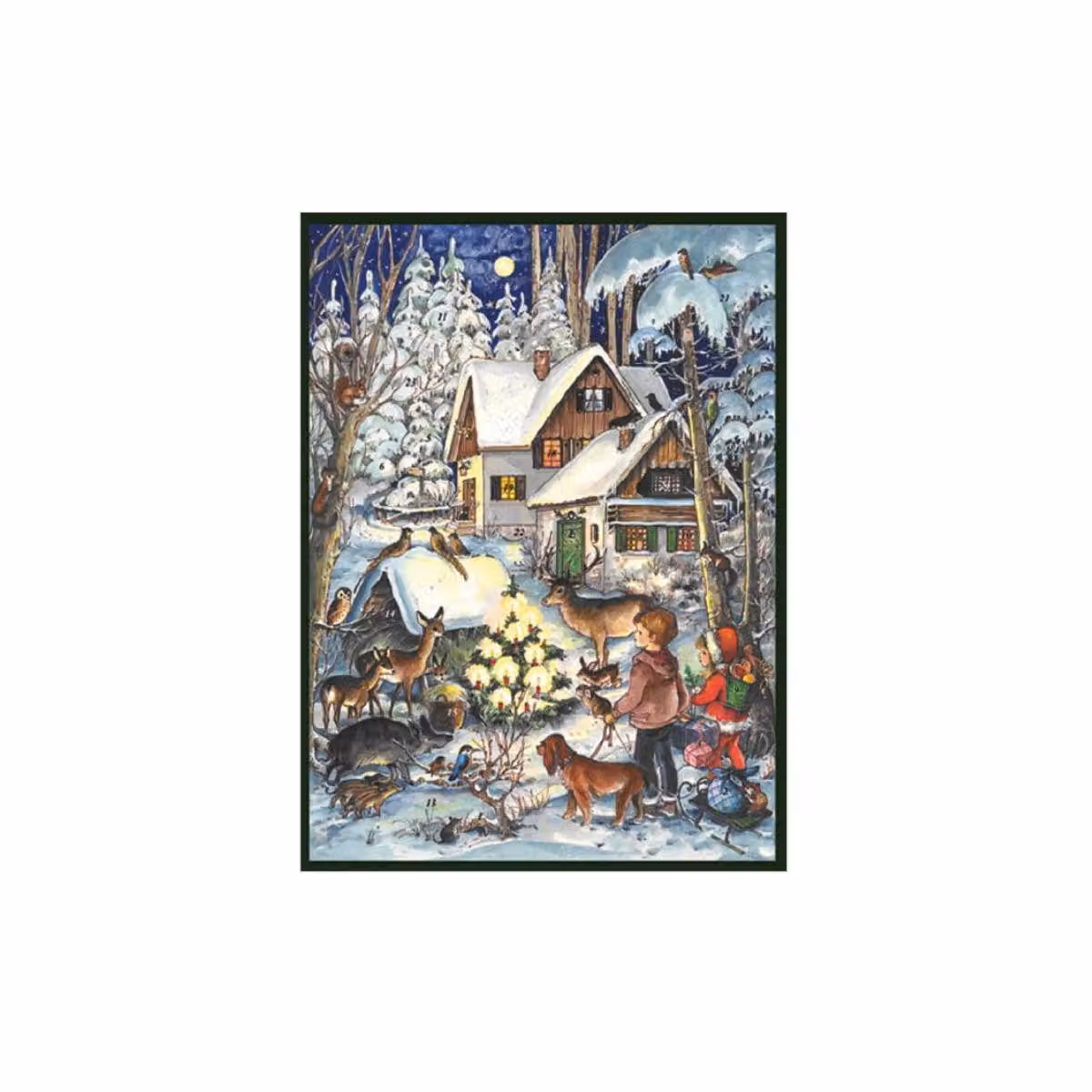 Calendario dell'Avvento "Cartolina di Natale nel bosco"