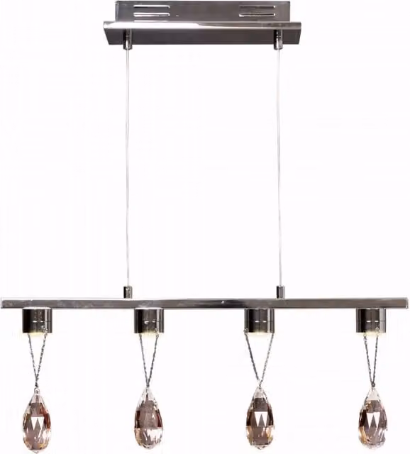 Lampadario LED sospeso Candellux Prisma in metallo e cristallo cromato e argento