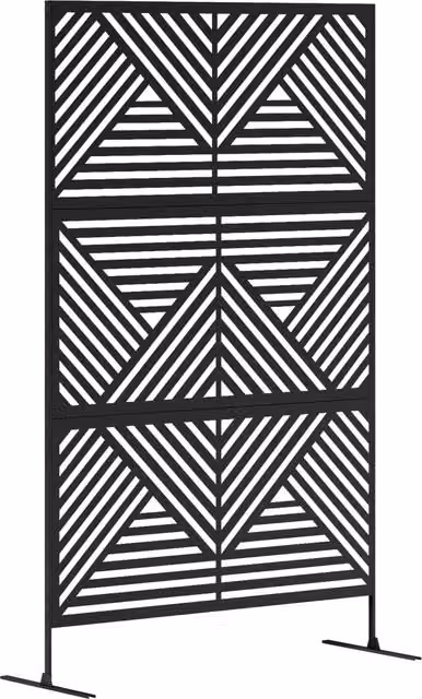 Separè Divisorio Esterno Traliccio Rampicanti Xylo Nero L/P/H: 122 x 45 x 198 cm – 1