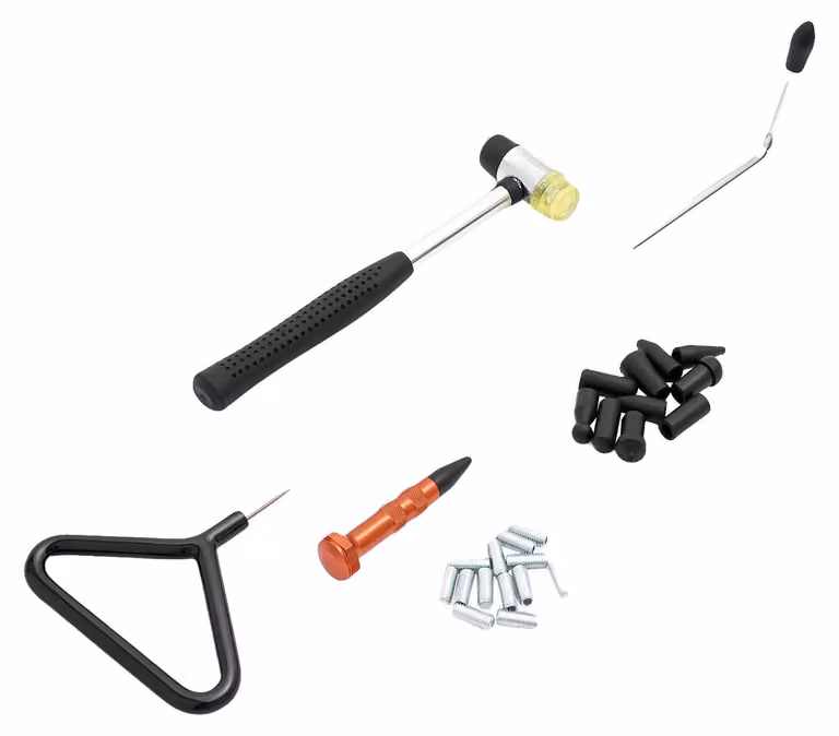 Kit di strumenti per la riparazione di ammaccature, design intuitivo, versatile per diverse superfici, colore nero