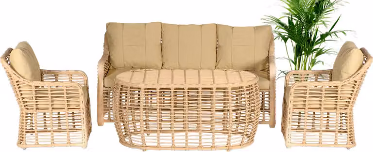 Gartenmöbel Sofagarnitur Tisch Sofa Sessel Veranda Sitzgruppen Moderne Lux