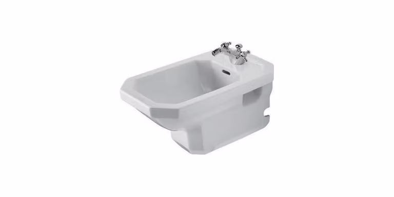 Duravit 1930 bidet mural, avec trop-plein, avec table de robinetterie, 0266100000, 0266100000
