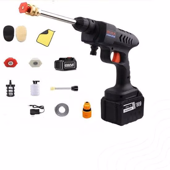 Set idropulitrice elettrica - Pistola a spruzzo ad alta pressione - 60 bar - Nero