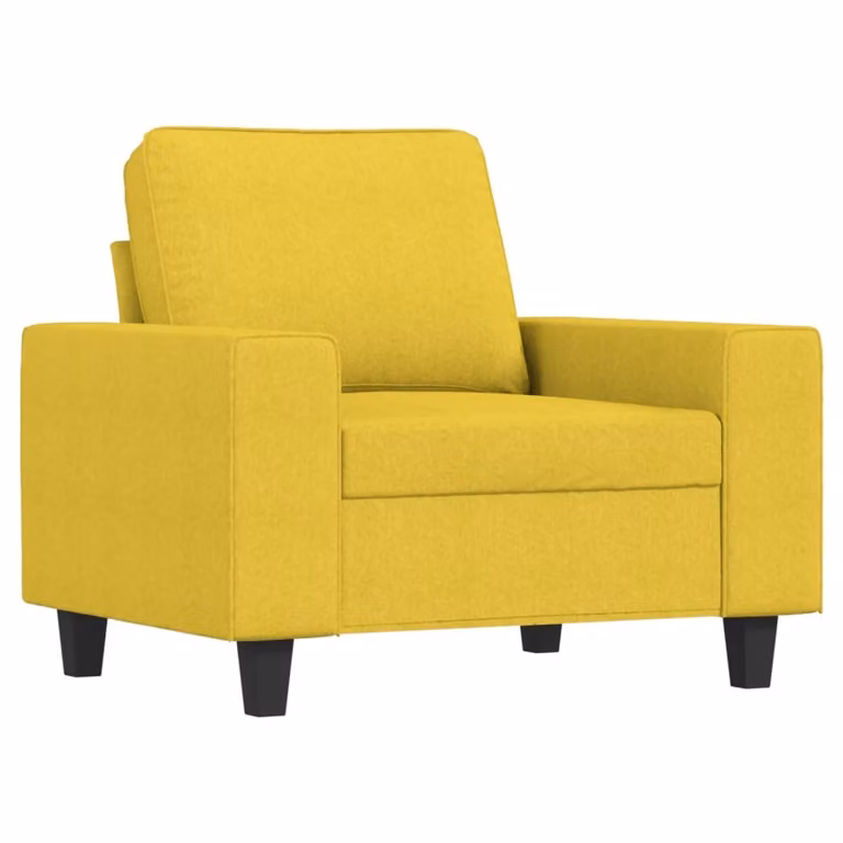 Poltrona Giallo Chiaro 60 cm in Tessuto