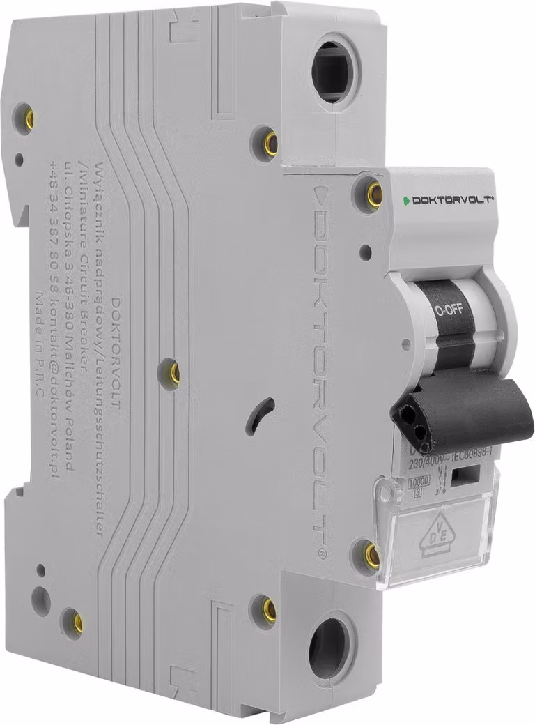 MCB 10kA 1P 6A Interruttore automatico VDE Tipo B Doktorvolt DV-3141