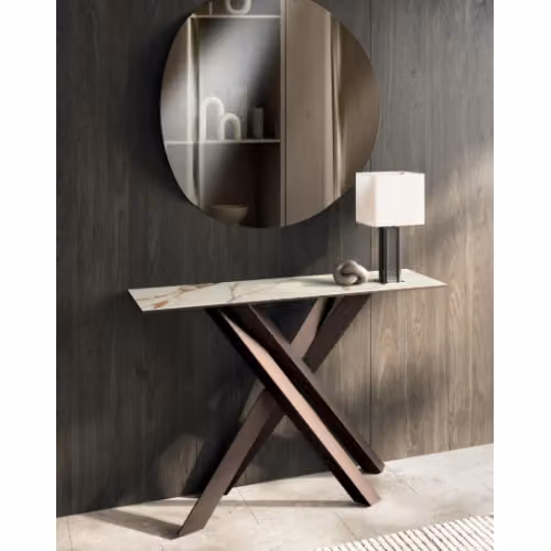Consolle con top in ceramica su vetro moderna Xenia Stones