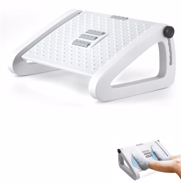 Poggiapiedi regolabile da posizionare sotto la scrivania, poggiapiedi ergonomico per l'ufficio