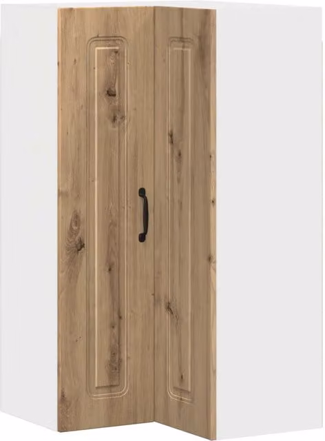 Armadio da cucina moderno 57 x 57 x 100 cm ampio spazio di archiviazione stile essenziale in legno ingegnerizzato rovere artigianale 02_0053852