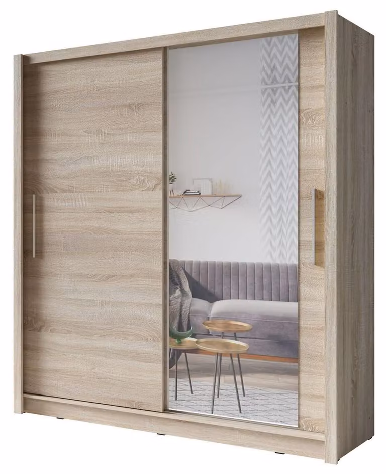 raumhirsch ARMADIO in legno di quercia Sonoma, dimensioni 155 x 214 x 62 cm
