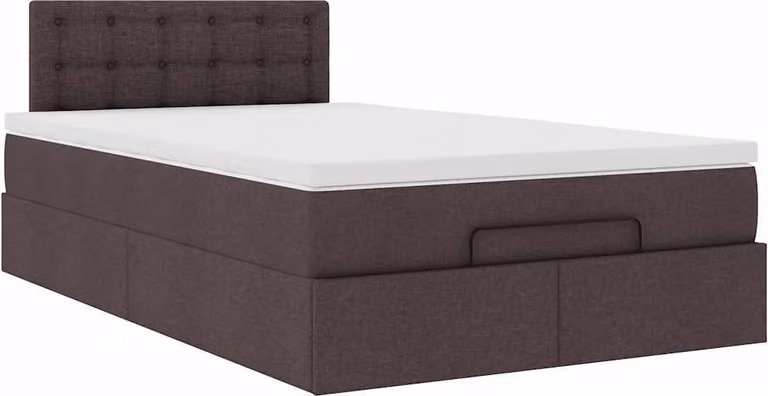 Struttura Letto Pouf con Materasso 80x200 cm in Tessuto