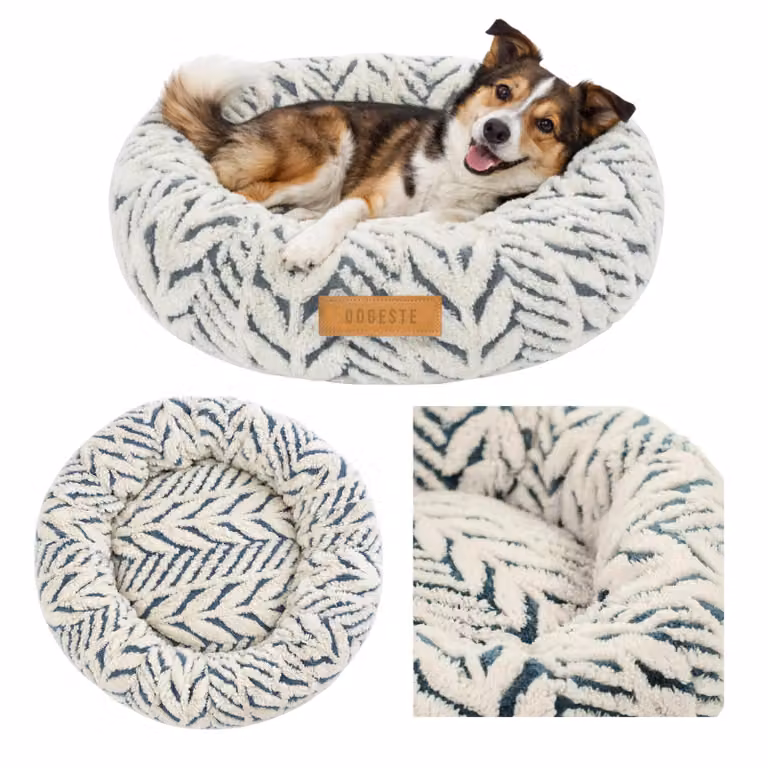 Dogeste RUMI cuccia per cane M 60 cm rotonda per cani di piccola taglia e gatti, lavabile, fondo antiscivolo