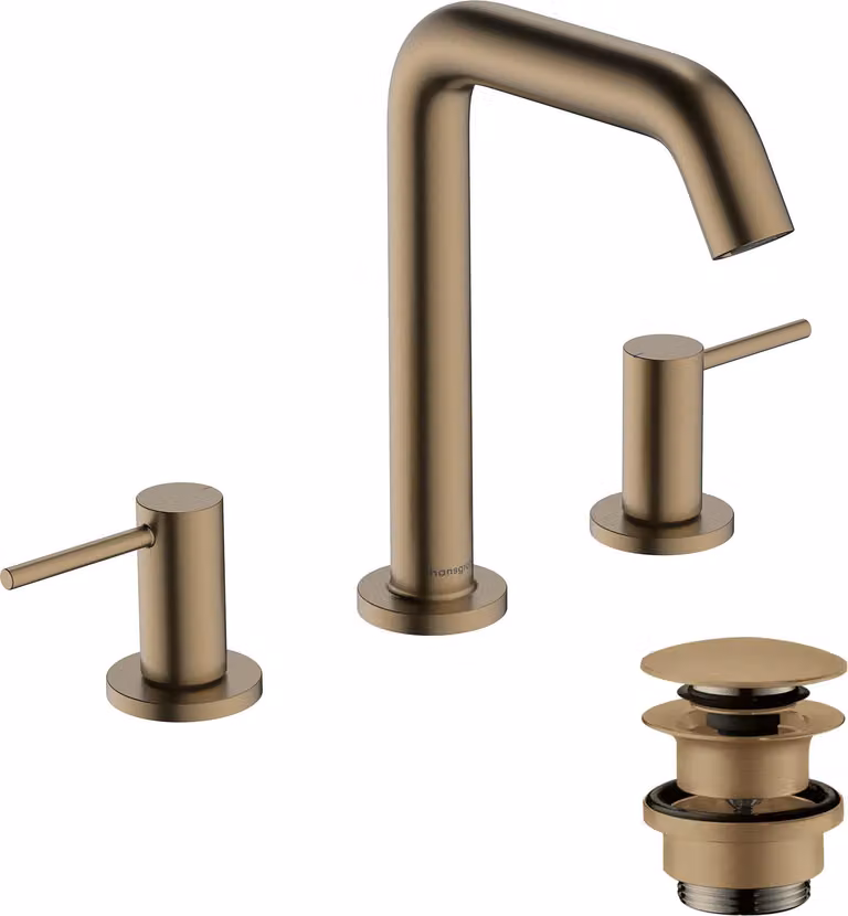 hansgrohe Tecturis S robinetterie de lavabo 3 trous 150, portée 139mm, 73330140, 73330140
