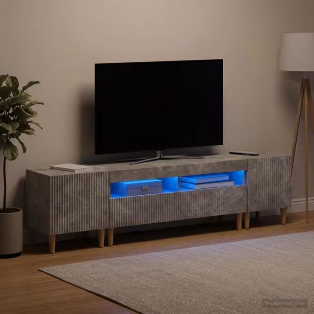 Mobile TV LED a 3 pezzi ARNHEM 3 pz Grigio Cemento 3416598