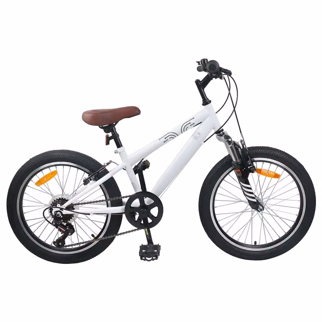 Mountain Bike da 20 Pollici con 6 Velocità per Bambini dai 5 ai 8 Anni, Colore Bianco – 2