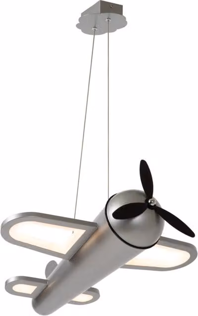 Lampada a sospensione bambini FOKKER LED 28W grigia Lucide