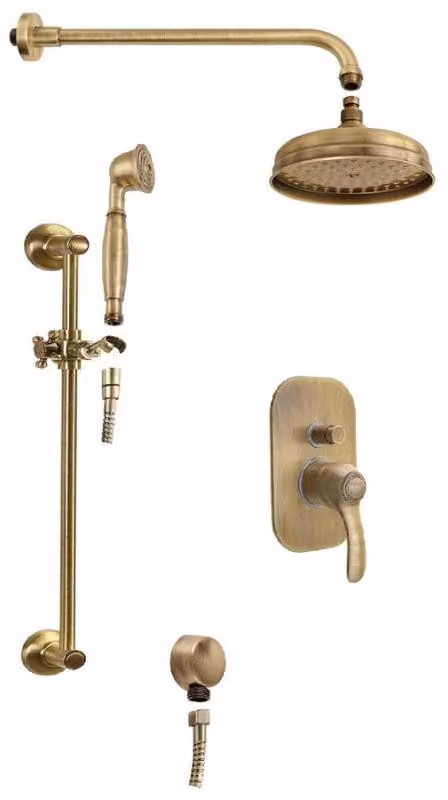 Set doccia da incasso Sapho KIRKÉ, a 2 vie, bronzo