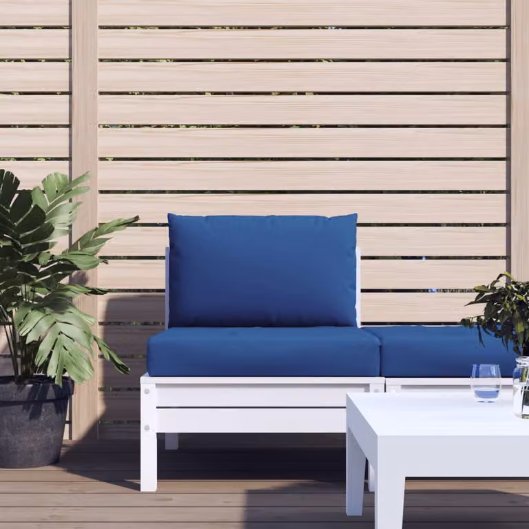 Set di 2 cuscini per pallet vidaXL blu in tessuto Oxford impermeabile e traspirante L 60 x P 60 x H 8 cm