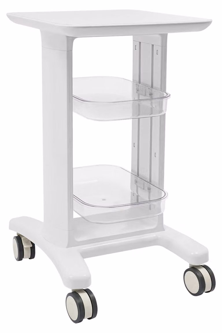 Carrello portaoggetti - Carrello di servizio - Carrello per parrucchieri - Carrello da lavoro - Carrello per saloni - 3 ripiani - Realizzato in plastica ABS resistente