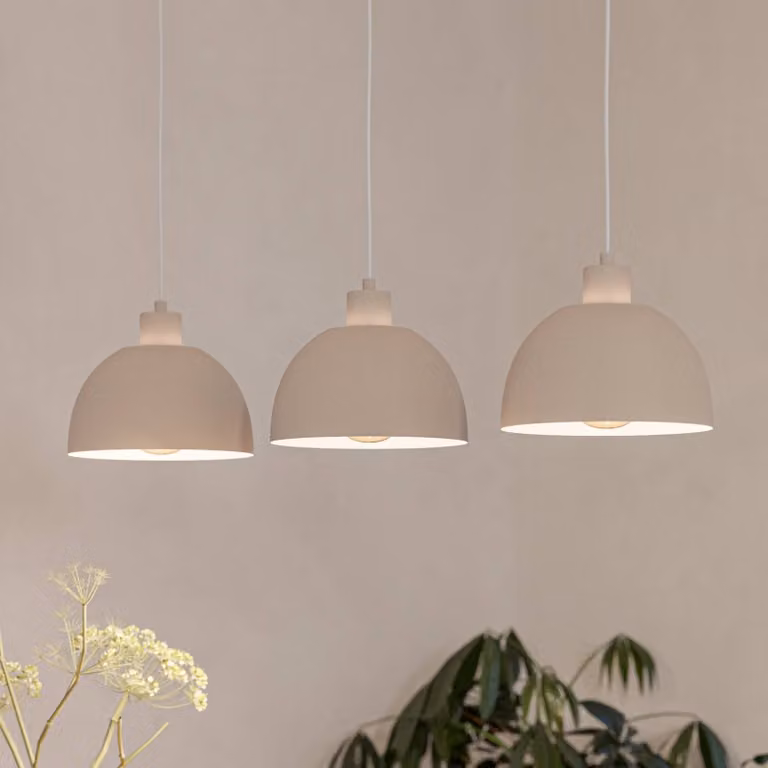 EGLO Lampada a sospensione Cazalilla, dimmerabile, Crema / Ambra, Cucina, Metallo, Lampada a sospensione