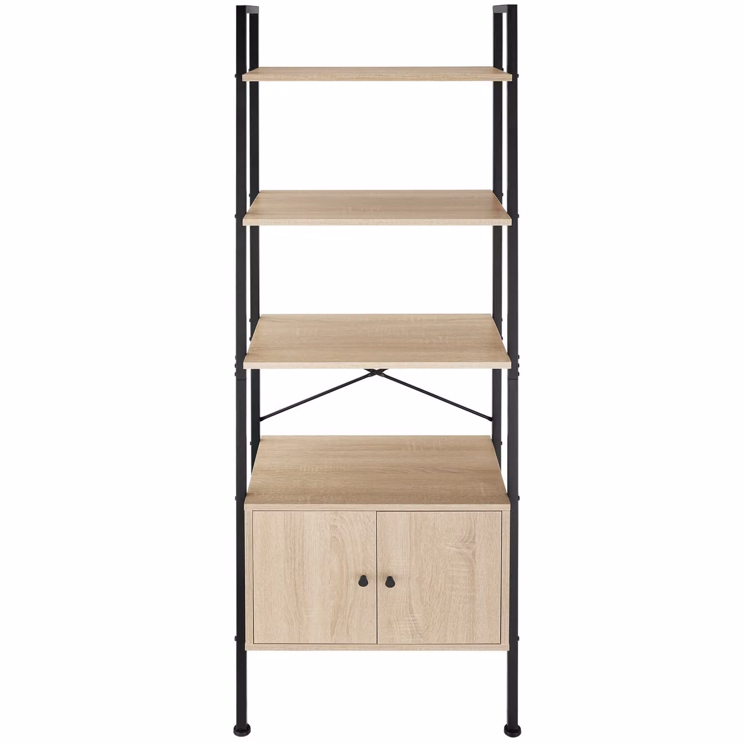 Scaffale a scala Brentwood Tectake in stile industriale, colore rovere Sonoma e marrone, L: 57,5 cm, H: 173 cm – 4