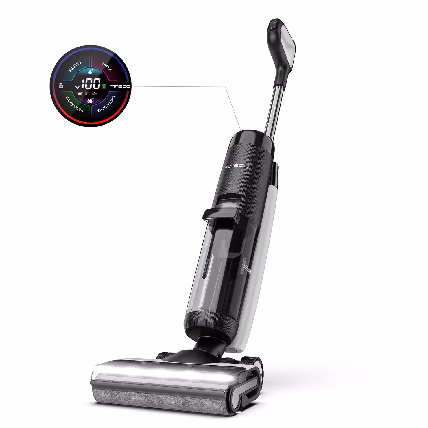 Tineco Floor One S7 PRO Aspirapolvere Cordless e Lavapavimenti, Per Pavimenti Duri, Pulizia con Acqua Pulita, Display LED, Lunga Autonomia, Ideale per
