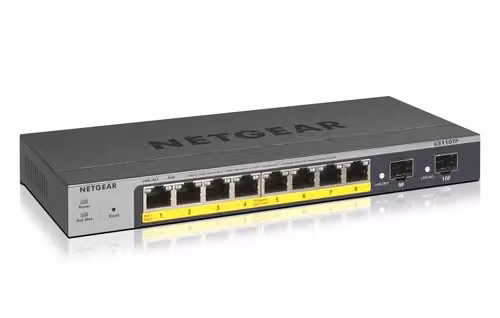 Switch di rete Netgear GS110TP Smart Managed Pro Gigabit Ethernet con supporto PoE, Grigio – 2