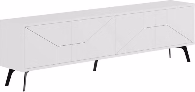 Mobile TV in legno "Dune" - 180 x 29 x 50 cm - Bianco