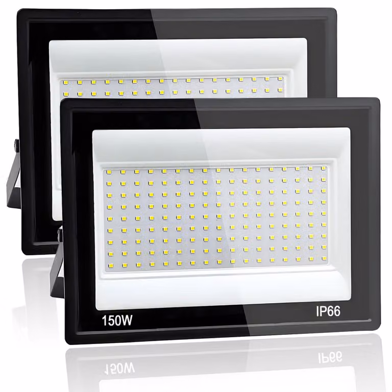 Confezione da 2 fari LED da 150W, grado di protezione IP66, 15000 lumen, 6500K, luce bianca fredda