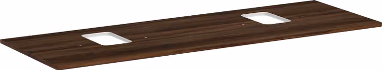 hansgrohe Xelu Q Console avec 2 découpes, 1560x550, pour vasque à poser, avec trou pour robinet, 54126630, 54126630