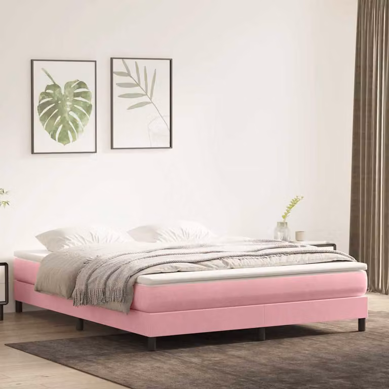 Maison Exclusive - Letto a Molle senza Materasso Rosa 180x220 cm in Velluto