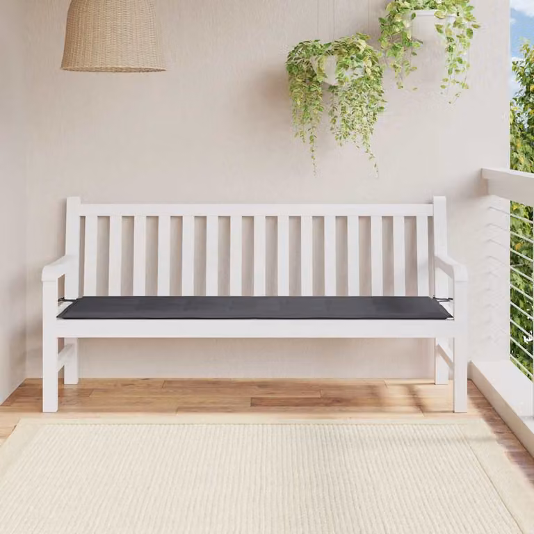 vidaXL Cuscino per Panca Antracite in Tessuto Oxford Idrorepellente e Traspirante L/P/H: 180 x 50 x 3 cm