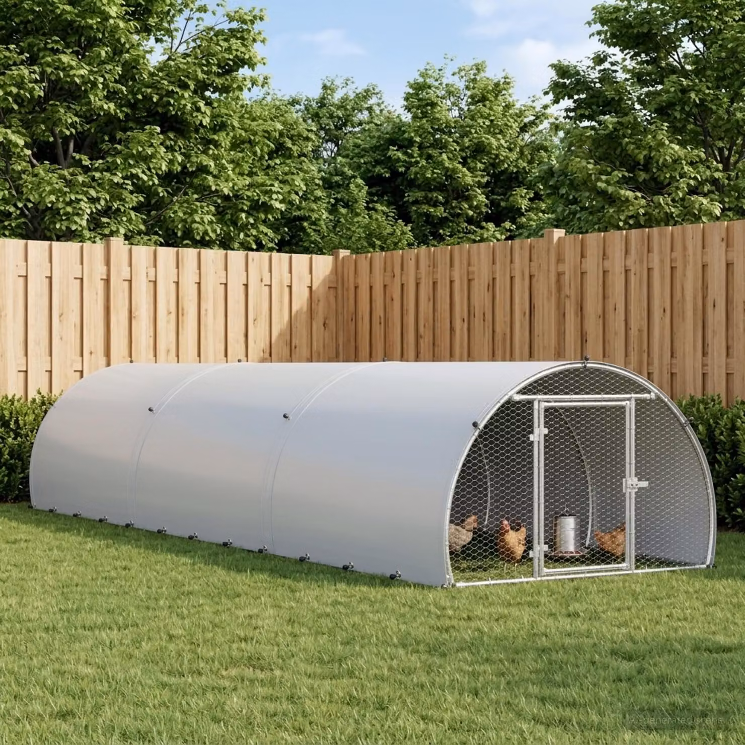 vidaXL Pollaio Argento 600 x 150 x 100 cm Acciaio zincato