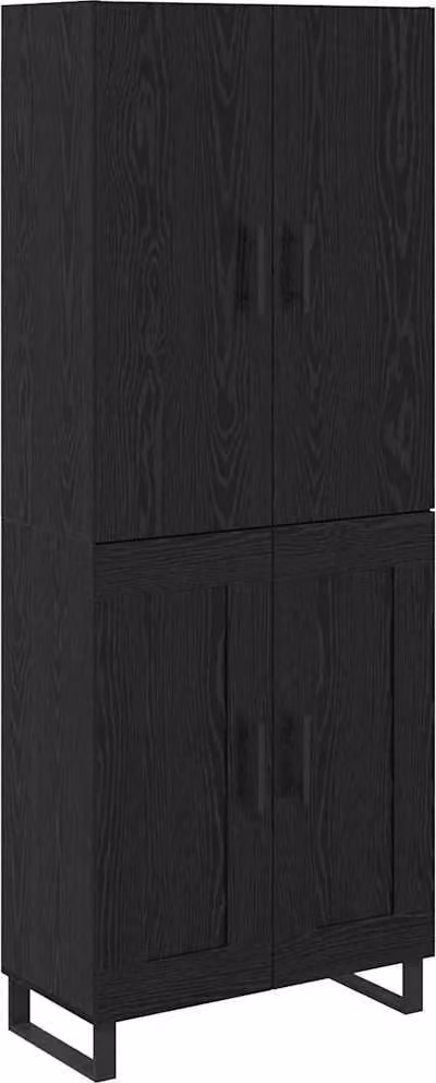 Credenza 2 pcs Rovere Nero 69,5 x 34 x 180 cm