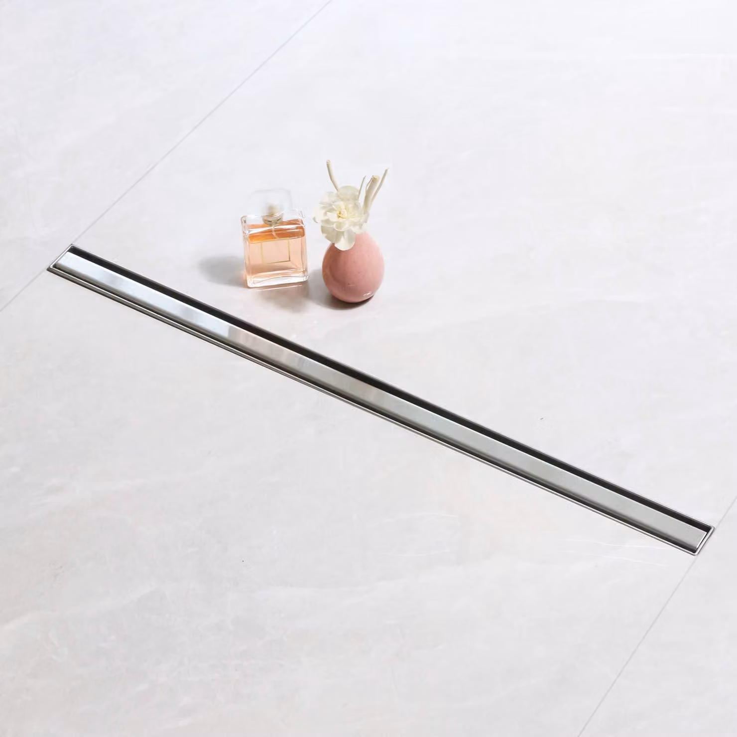Scarico per doccia da 60 cm, sottile canalina per doccia con sistema anti-odore, in acciaio inossidabile