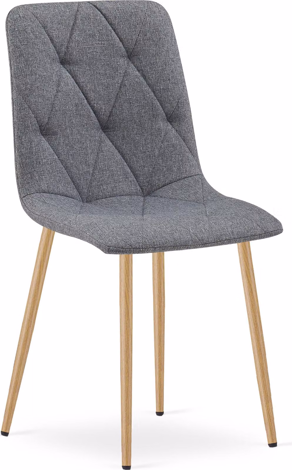 Sedia LIBRA - tessuto grigio scuro/gambe in legno x 1
